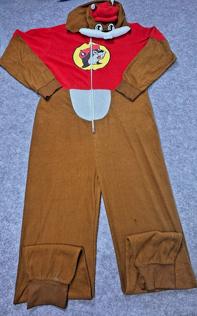 Buc-ee's Beaver L/XL Mascot Adult Body Suit Costume Pajamas One Piece
